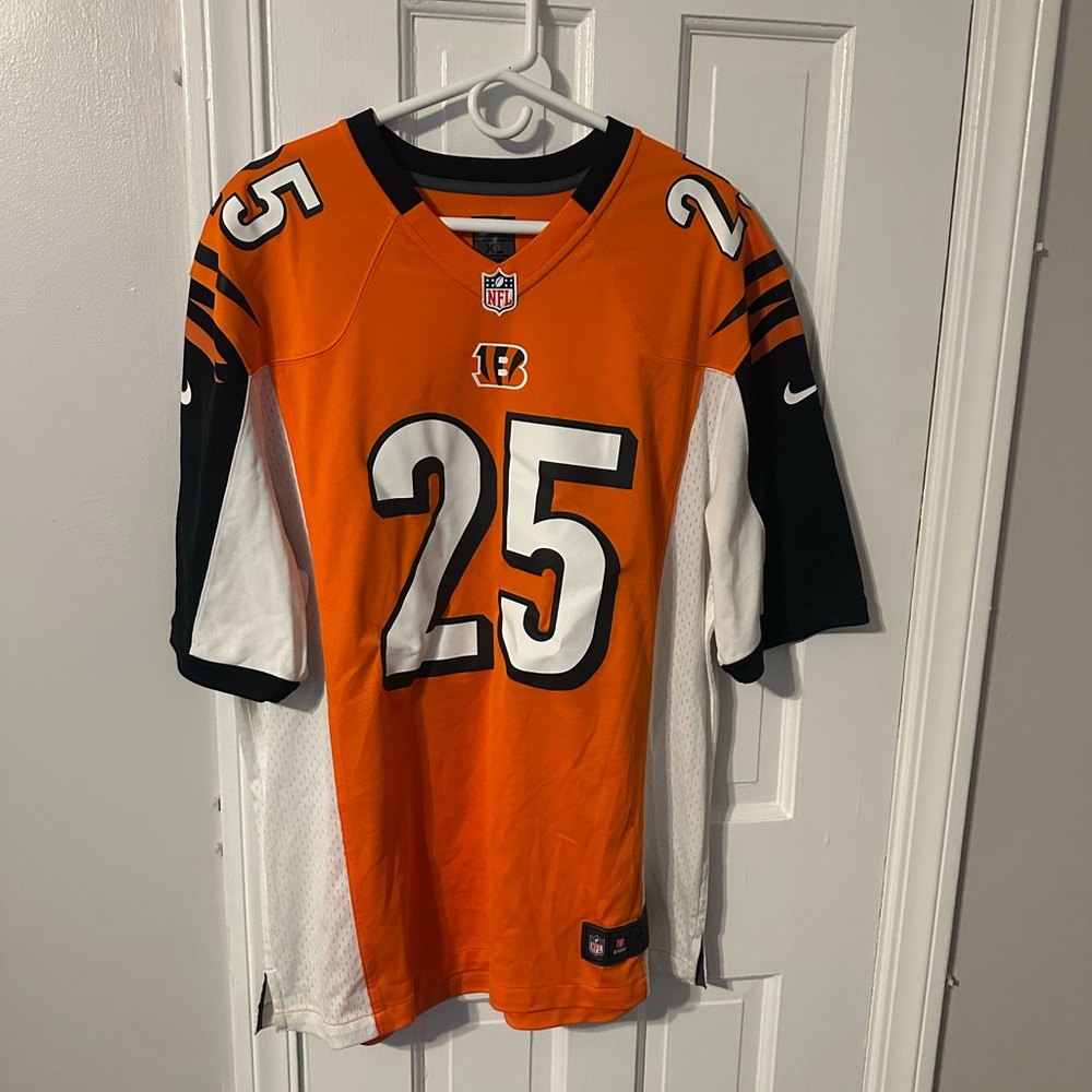 Nike Orange and Black Football Jersey